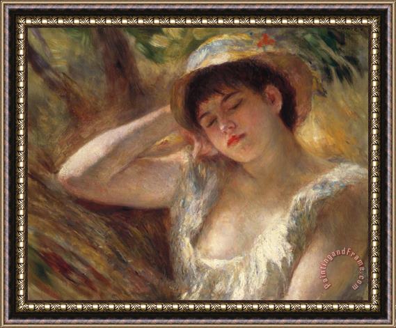 Pierre Auguste Renoir The Sleeper Framed Painting