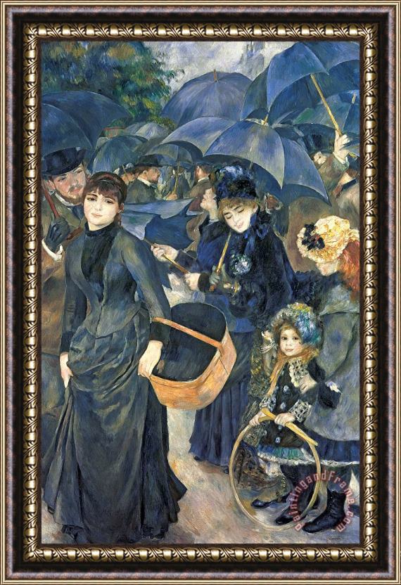 Pierre Auguste Renoir The Umbrellas Framed Painting