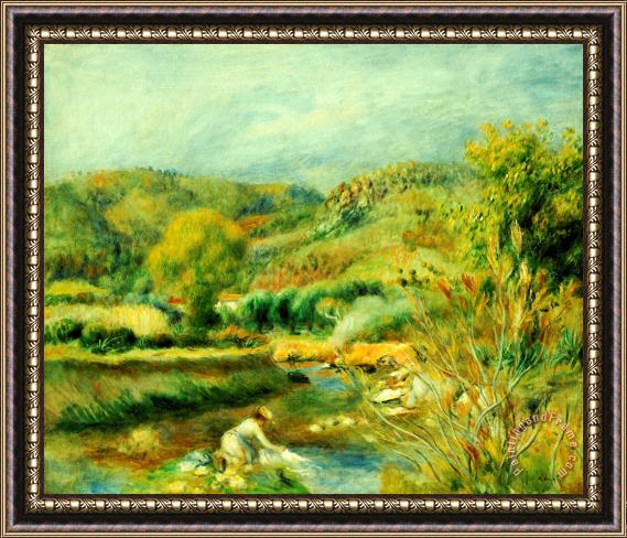 Pierre Auguste Renoir The Washerwoman Framed Painting