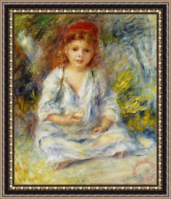 Pierre Auguste Renoir Young Algerian Girl Framed Painting