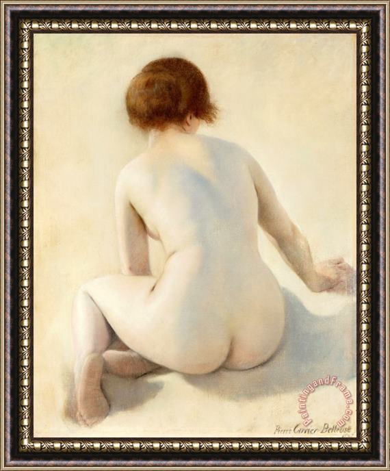 Pierre Carrier Belleuse A Nude Framed Print