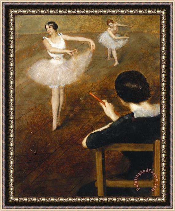 Pierre Carrier Belleuse The Ballet Lesson Framed Print
