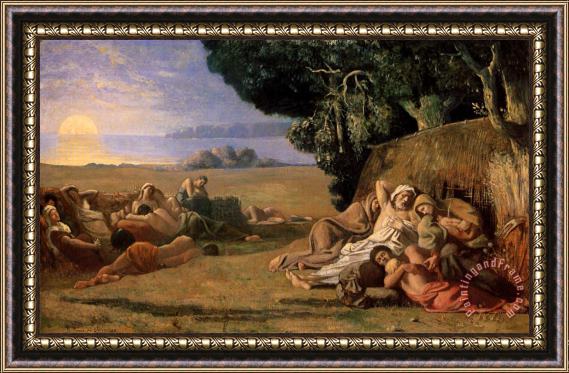 Pierre Cecile Puvis De Chavannes Sleep Framed Painting
