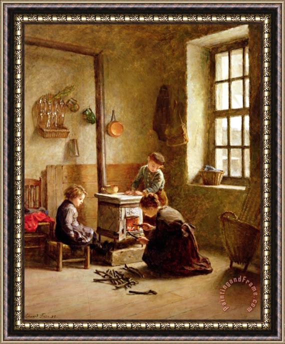 Pierre Edouard Frere Lighting the Stove Framed Painting
