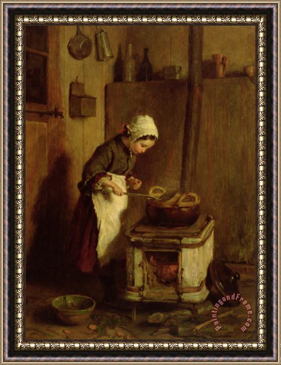 Pierre Edouard Frere The Little Housekeeper Framed Painting