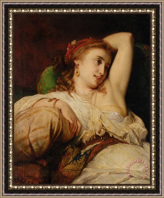 Pierre Oliver Joseph Coomans Odalisque Framed Painting