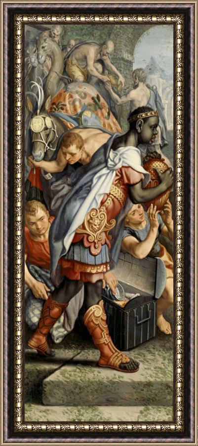 Pieter Aertsen Wing of an Altarpiece with Adoration of The Magi, on The Reverse Is Presentation in The Temple Framed Print
