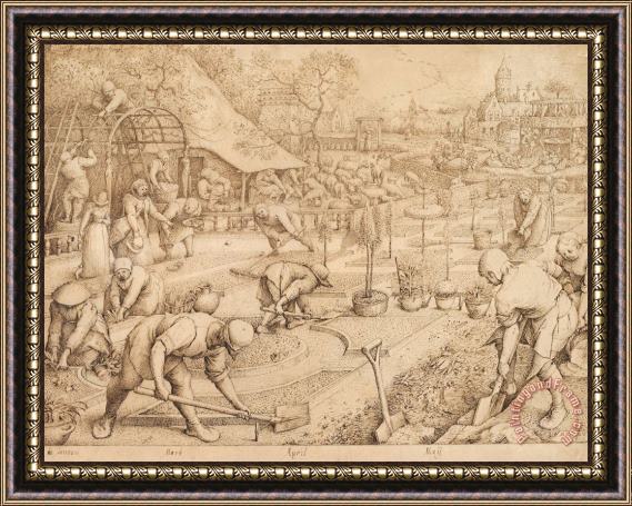 Pieter Bruegel Spring Drawing Framed Print