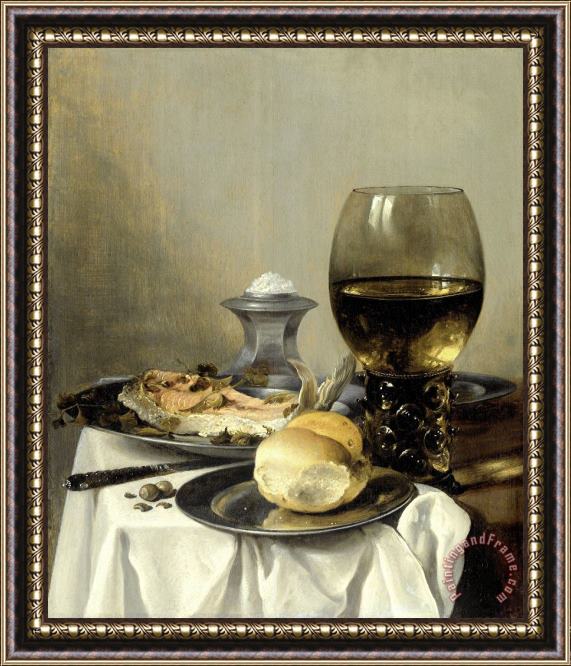 Pieter Claesz Still Life with a Salt Framed Painting