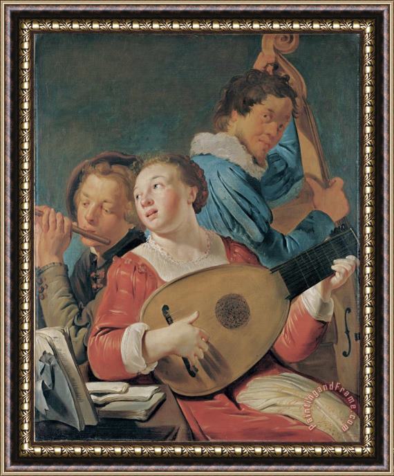 Pieter Fransz de Grebber Musicians Framed Painting