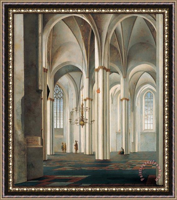 Pieter Jansz Saenredam Interior of The Buurkerk, Utrecht Framed Painting