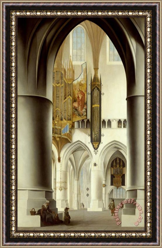 Pieter Jansz Saenredam Interior of The Church of St Bavo in Haarlem Framed Print