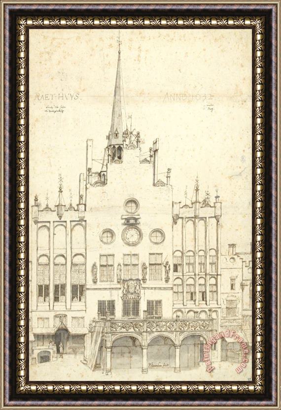 Pieter Jansz Saenredam Stadhuis Van 's Hertogenbosch Framed Print