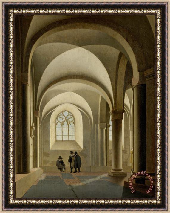 Pieter Jansz Saenredam The Westernmost Bays of The South Aisle of The Mariakerk in Utrecht Framed Painting