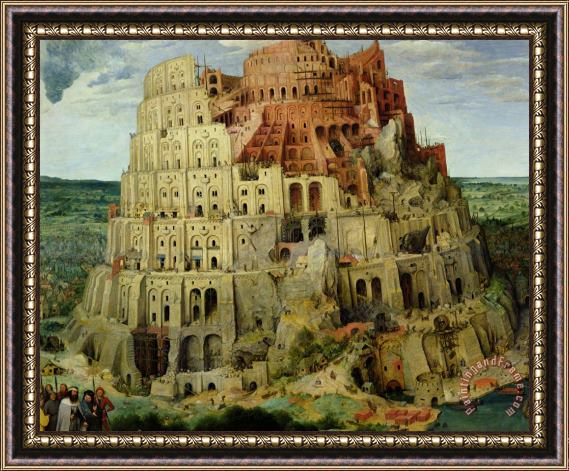 Pieter the Elder Bruegel Tower of Babel Framed Painting
