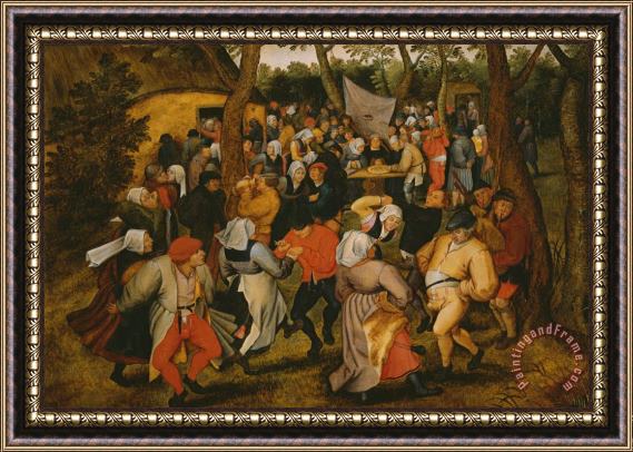 Pieter the Younger Brueghel Open air wedding dance Framed Print