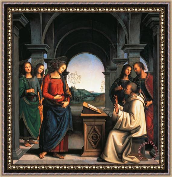 Pietro Perugino The Vision Of St Bernard Framed Print