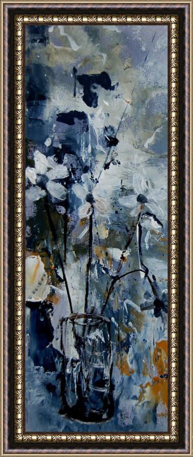 Pol Ledent Abstract Bunch Of Flowers Framed Painting