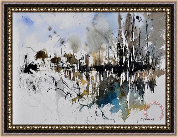 Pol Ledent Abstract Watercolor 012130 Framed Painting