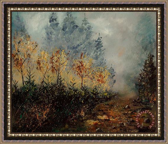 Pol Ledent Autumn landscape Framed Print