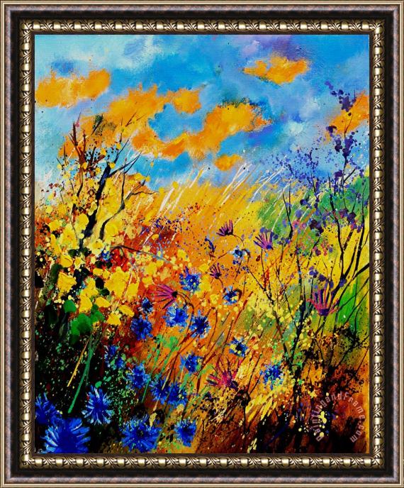 Pol Ledent Blue cornflowers 450408 Framed Print