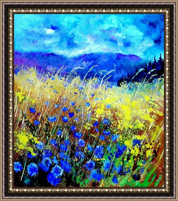 Pol Ledent Blue cornflowers 67 Framed Print