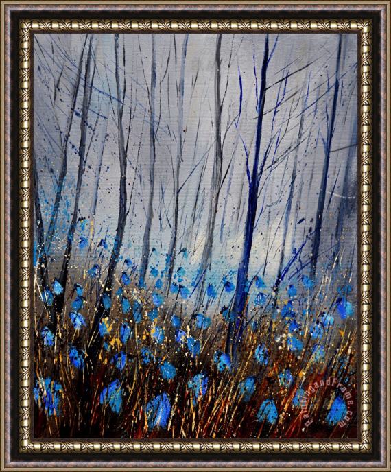 Pol Ledent Blue in the wood Framed Print