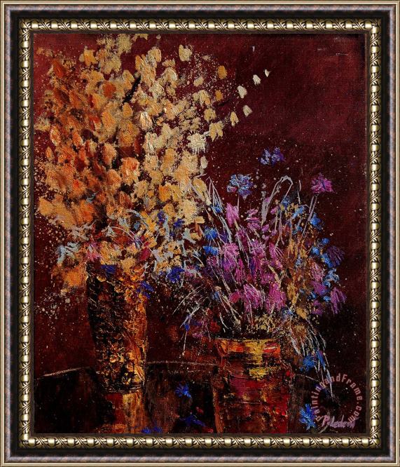 Pol Ledent Bunch of dried flowers Framed Painting