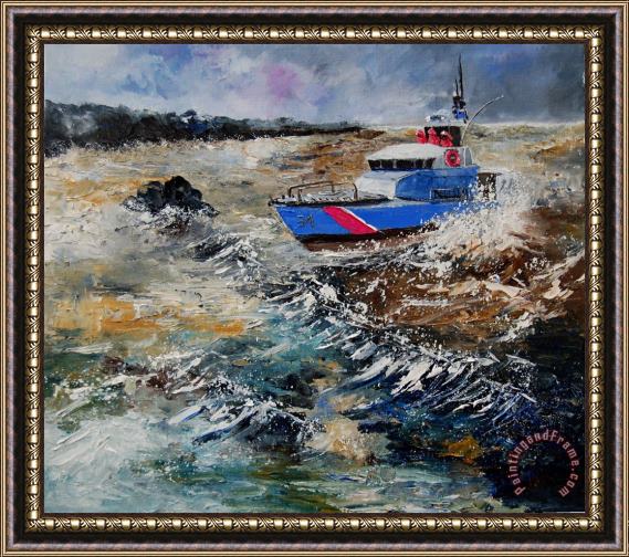 Pol Ledent Coastguards Framed Painting