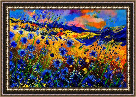 Pol Ledent Cornflowers 746 Framed Painting