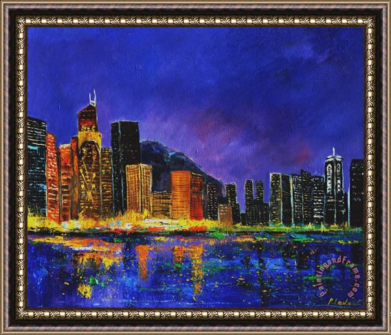 Pol Ledent Hong Kong Framed Painting