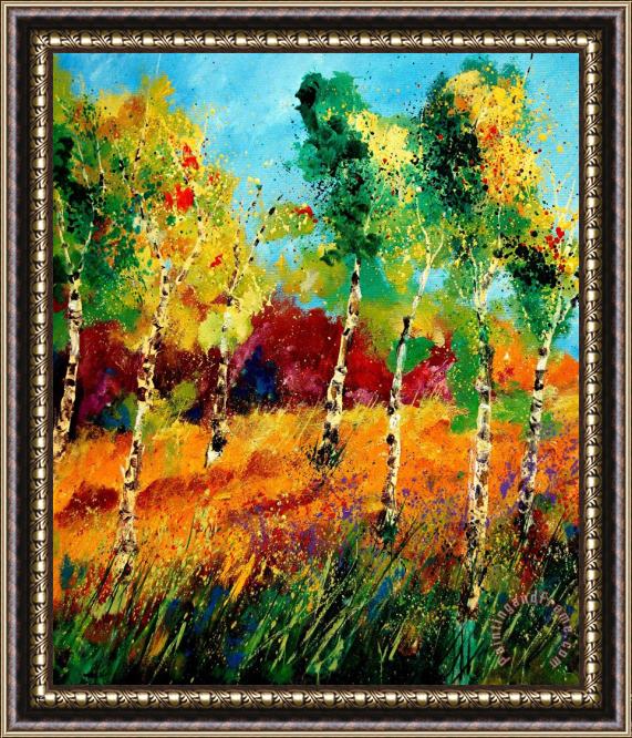 Pol Ledent Poplars '459070 Framed Painting