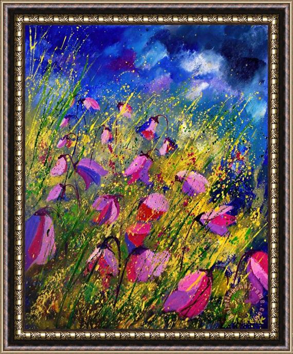 Pol Ledent Purple Wild Flowers Framed Print