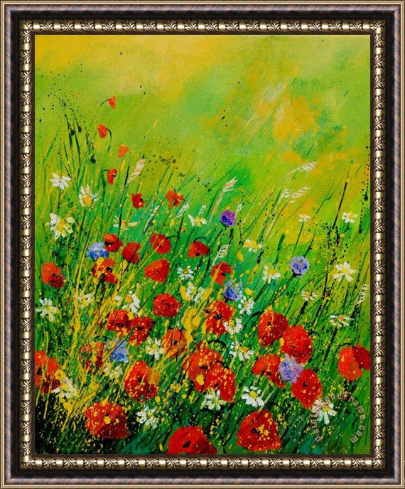 Pol Ledent Red Poppies 450708 Framed Painting