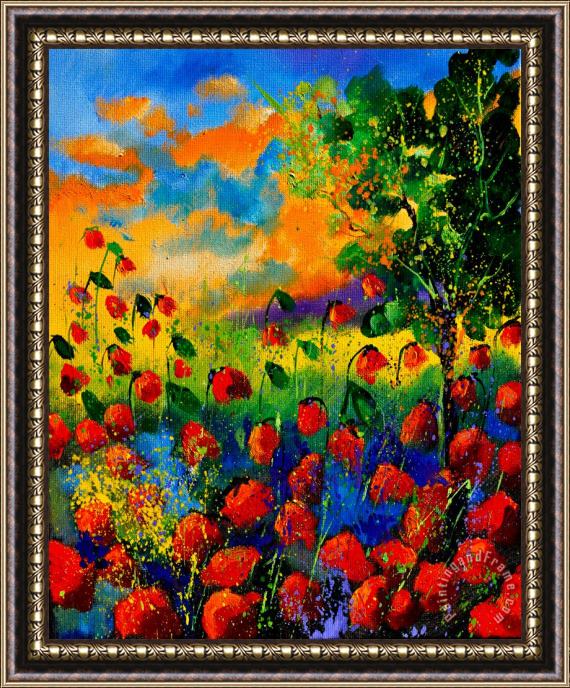 Pol Ledent Red Poppies 45150 Framed Painting