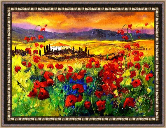 Pol Ledent Tuscany Poppies Framed Print