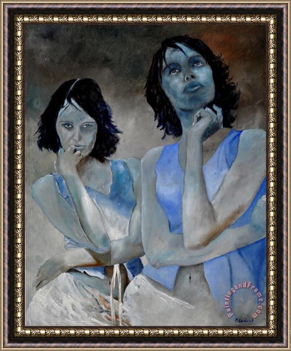 Pol Ledent Twins Framed Painting