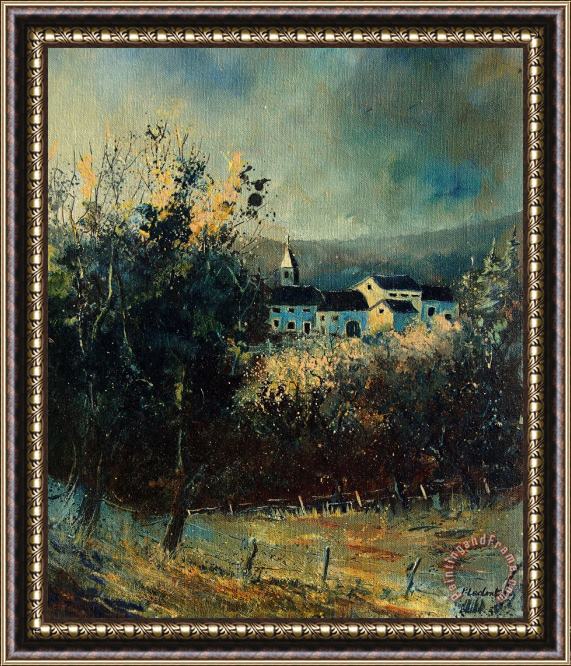 Pol Ledent Village Framed Painting