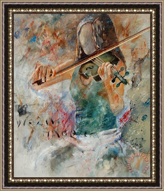 Pol Ledent Violinist 56 Framed Painting