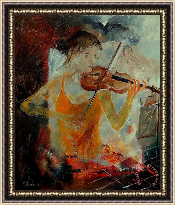 Pol Ledent Violinist 67 Framed Painting