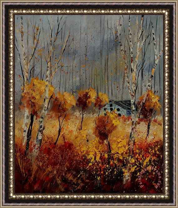 Pol Ledent Windy autumn landscape Framed Print