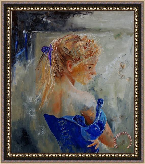 Pol Ledent Young Girl 78 Framed Painting