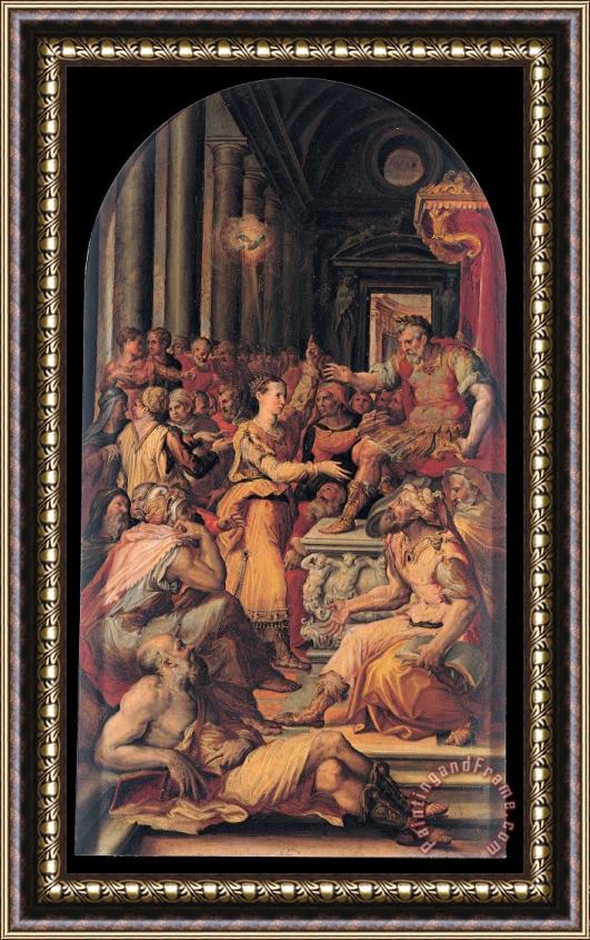 Prospero Fontana The Dispute of Saint Catherine Framed Painting