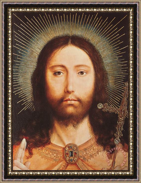 Quentin Massys Cristo Salvator Mundi Framed Painting