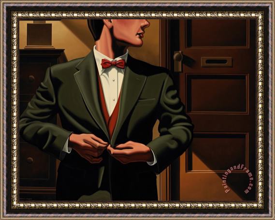R. Kenton Nelson A Suit of a Becoming Shade of Green Framed Painting