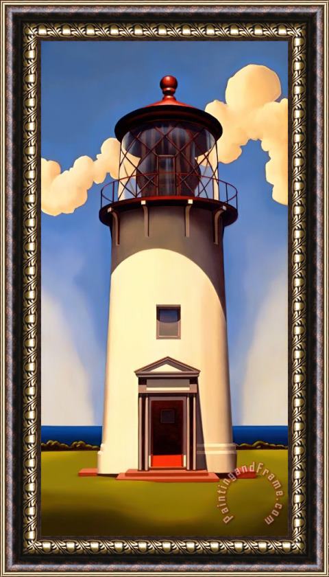 R. Kenton Nelson Lighthouse According to Fixed Rules Framed Painting