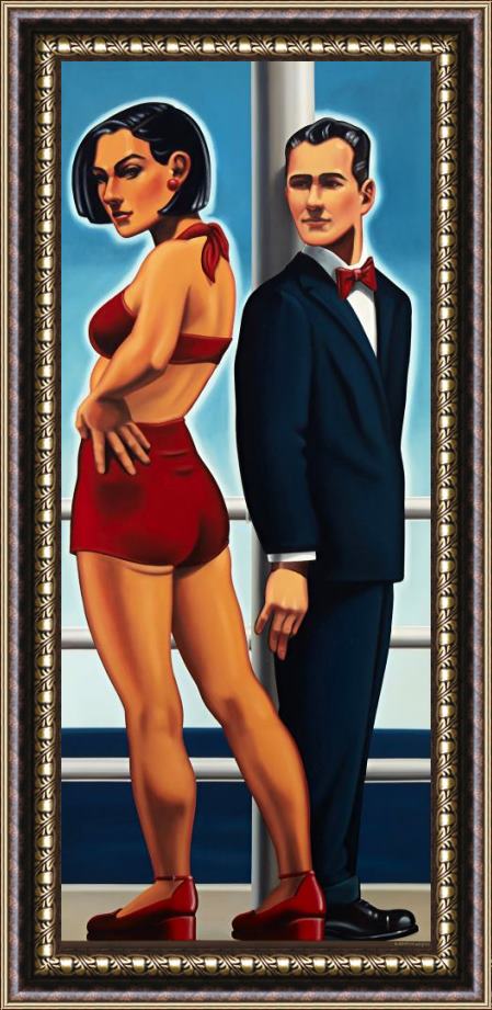 R. Kenton Nelson Man in a Blue Suit Framed Painting