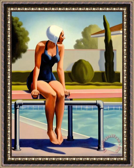 R. Kenton Nelson Swim Party #1 Framed Painting