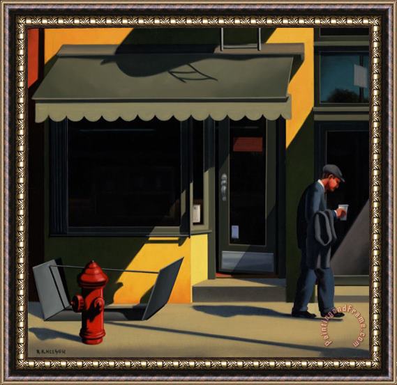 R. Kenton Nelson The Yellow Store Framed Painting