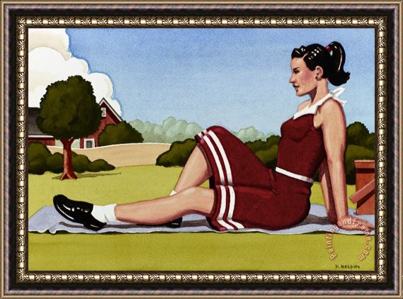 R. Kenton Nelson Waiting for Lunch Framed Painting